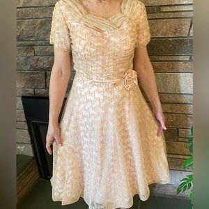 Vintage 1959 blush party dress - PRISTINE CONDITION